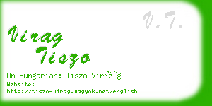 virag tiszo business card